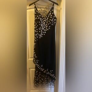 NWT Aspeed Beaded Formal Dress with shawl (XL) Black/Silver
